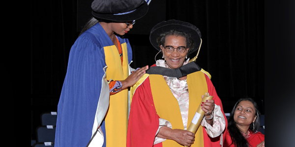 Dr Brigalia Bam awarded an honorary Doctor of Literature (DLitt) degree by Wits on 27 March 2019 Dr Brigalia Bam awarded an honorary Doctor of Literature (DLitt) degree by Wits on 27 March 2019